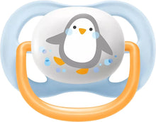 Load image into Gallery viewer, Avent Single Neutral Ultra Air Pacifier (0-6M |Blue Penguin)