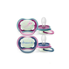 Carregar imagem no visualizador da galeria, Avent 2pk Girls Ultra Air Night Pacifiers (6-18M | Star/Dreams)