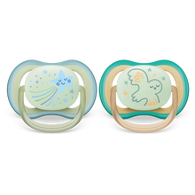 Carregar imagem no visualizador da galeria, Avent 2pk Boys Ultra Air Night Pacifiers (0-6M | Star/ Owl)