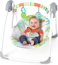 Load image into Gallery viewer, Bright Starts Rainforest Vibes Portable Swing without Music