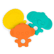 Carregar imagem no visualizador da galeria, Bright Starts Gummy Buddies 3-Pack Textured Teethers