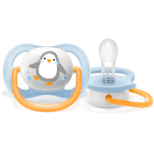 Load image into Gallery viewer, Avent Single Neutral Ultra Air Pacifier (0-6M |Blue Penguin)