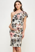 Afbeelding in Gallery-weergave laden, Hello Miz Floral One Shoulder Ruffle Maternity Dress - Pink