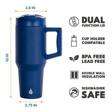Afbeelding in Gallery-weergave laden, Elemental Commuter Tumbler 946ml with DUAL function LID - Navy
