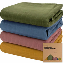 Carregar imagem no visualizador da galeria, Keababies 1pk Lumi Muslin Swaddle Blankets (Corals)