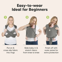Carregar imagem no visualizador da galeria, Keababies D-Lite Baby Wrap Carrier - Graphite