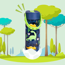 Cargar imagen en el visor de la galería, Elemental 530ml Splash Pop Fidget Bottle - Navy Dinosaur