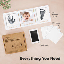 Afbeelding in Gallery-weergave laden, Keababies FOND Clean Touch Inkless Hand & Footprint Frame Kit (White/Gold)