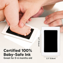 Afbeelding in Gallery-weergave laden, Keababies FOND Clean Touch Inkless Hand & Footprint Frame Kit (White/Gold)