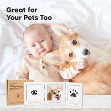 Afbeelding in Gallery-weergave laden, Keababies FOND Clean Touch Inkless Hand & Footprint Frame Kit (White/Gold)