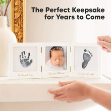 Afbeelding in Gallery-weergave laden, Keababies FOND Clean Touch Inkless Hand & Footprint Frame Kit (White/Gold)