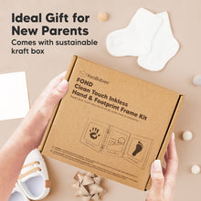 Afbeelding in Gallery-weergave laden, Keababies FOND Clean Touch Inkless Hand & Footprint Frame Kit (White/Gold)