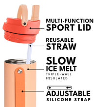 Cargar imagen en el visor de la galería, Elemental Iconic 591ml Bottle with Sport cap - Peach Sunrise
