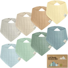 Carregar imagem no visualizador da galeria, Keababies Lumi Muslin Bandana Bibs- Mirage (8-pieces)
