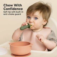 Load image into Gallery viewer, Keababies 2pc Lil’ Prep Baby Fork & Spoon (Slate)