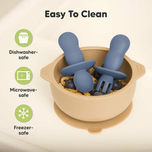 Load image into Gallery viewer, Keababies 2pc Lil’ Prep Baby Fork & Spoon (Slate)