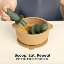 Load image into Gallery viewer, Keababies 2pc Lil’ Prep Baby Fork & Spoon (Slate)