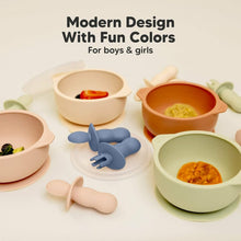 Load image into Gallery viewer, Keababies 2pc Lil’ Prep Baby Fork & Spoon (Slate)