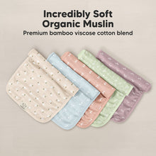 Afbeelding in Gallery-weergave laden, Keababies 5pk Lumi Muslin Burp Cloths - Bloom