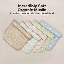 Afbeelding in Gallery-weergave laden, Keababies 5pk Lumi Muslin Burp Cloths - Wild Bloom