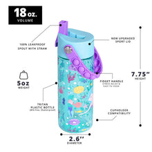 Load image into Gallery viewer, Elemental 530ml Splash Pop Fidget Bottle - Mermaid
