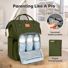 Afbeelding in Gallery-weergave laden, KeaBabies Original Diaper Backpack - Dark Olive