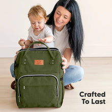 Afbeelding in Gallery-weergave laden, KeaBabies Original Diaper Backpack - Dark Olive