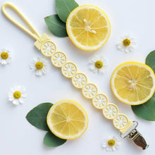 Load image into Gallery viewer, BooginHead - Silicone Pacifier Clips - Yellow Lemon Citrus