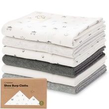 Load image into Gallery viewer, Keababies 6pk Shea Burp Cloths - Neutrals