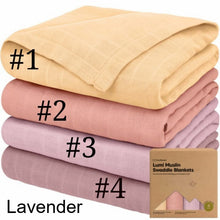 Carregar imagem no visualizador da galeria, Keababies 1pc Lumi Muslin Swaddle Blankets (Lavender)