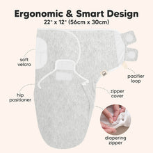 Afbeelding in Gallery-weergave laden, Keababies 1pc Soothe Zippy Swaddle Wraps - Aspire (0-3M)