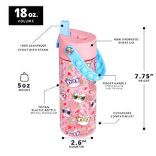 Carregar imagem no visualizador da galeria, Elemental 530ml Splash Pop Fidget Bottle - Stylish Cat