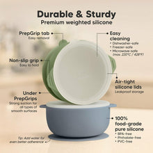 Cargar imagen en el visor de la galería, Keababies 1pc Prep Silicone Suction Bowls (Slate)