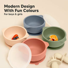 Cargar imagen en el visor de la galería, Keababies 1pc Prep Silicone Suction Bowls (Slate)
