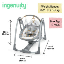 Afbeelding in Gallery-weergave laden, Ingenuity - Swing 'n Go Portable Swing - Bella Teddy (with music)