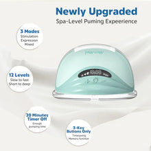 Carregar imagem no visualizador da galeria, MomMed - S21 SINGLE Portable Wearable Breast Pump - Blissful Green