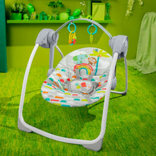 Cargar imagen en el visor de la galería, Bright Starts Playful Paradise Portable Compact Baby Swing with Music