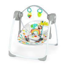 Cargar imagen en el visor de la galería, Bright Starts Playful Paradise Portable Compact Baby Swing with Music