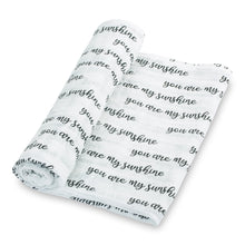 Carregar imagem no visualizador da galeria, Lollybanks Muslin Swaddle Blanket - You are my Sunshine