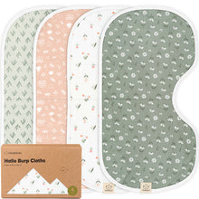 Afbeelding in Gallery-weergave laden, Keababies 1pc Hallo Burp Cloths (Fleur)