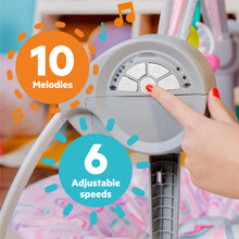 Load image into Gallery viewer, Bright Starts Pink Playful Paradise Portable Swing with Music