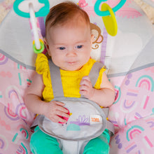 Load image into Gallery viewer, Bright Starts Pink Playful Paradise Portable Swing with Music