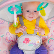 Load image into Gallery viewer, Bright Starts Pink Playful Paradise Portable Swing with Music