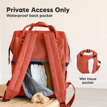 Load image into Gallery viewer, KeaBabies Original Diaper Backpack - Rustic Red