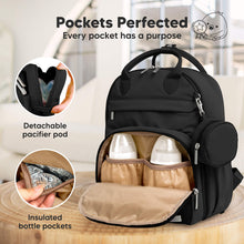 Load image into Gallery viewer, KeaBabies Jumbo Play Diaper Backpack - Trendy Black