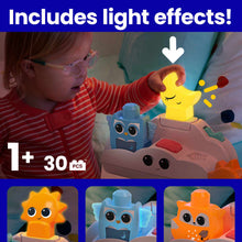 Cargar imagen en el visor de la galería, MEGA Bloks Rise & Snooze Night Light Sensory Block Toy (30 Pieces) For Toddler