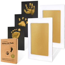 Carregar imagem no visualizador da galeria, Keababies 2pk Inkless Ink Pads - Gold on Black