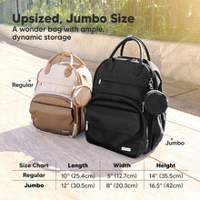 Load image into Gallery viewer, KeaBabies Jumbo Play Diaper Backpack - Trendy Black