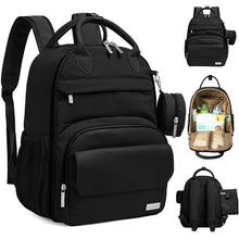 Load image into Gallery viewer, KeaBabies Jumbo Play Diaper Backpack - Trendy Black