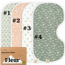 Afbeelding in Gallery-weergave laden, Keababies 1pc Hallo Burp Cloths (Fleur)